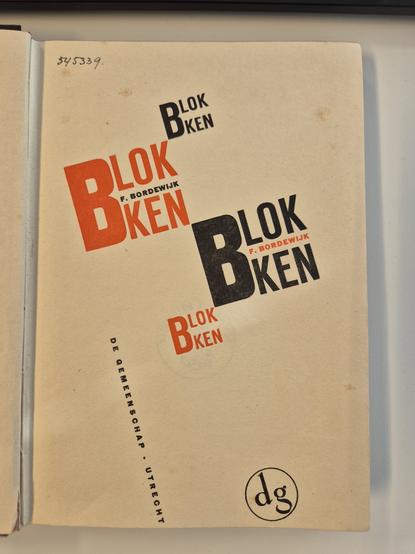 Titelpagina van Blokken van F Bordewijk