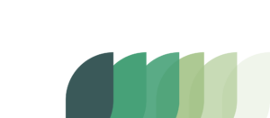 Six leaf-shape images in different shades of green from dark green to light green