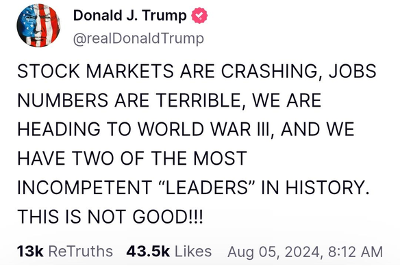 Trump's post about future