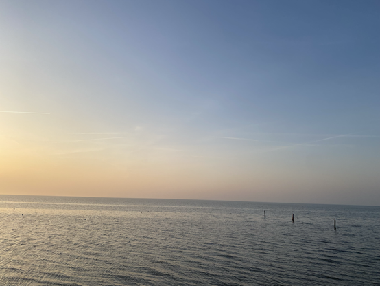 Wadden sea at dusk