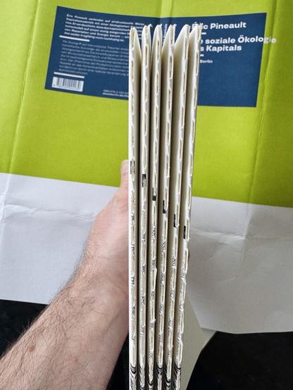 Rückseite der Druckbögen für unseren nächsten Theorie-Band »Die soziale Ökologie des Kapitals« von Éric Pineault