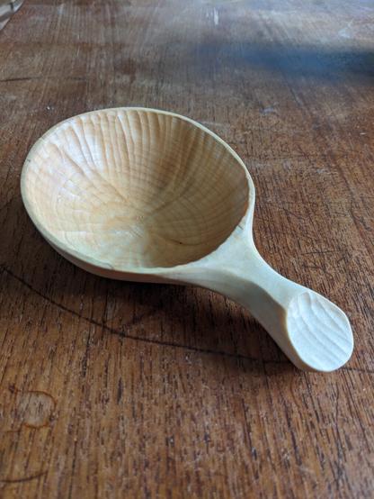 Handcarved measuring spoon - 1 dl