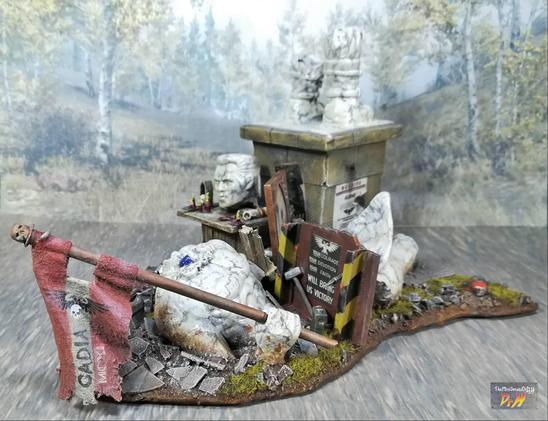 The flag corner of the fallen statue terrain piece.