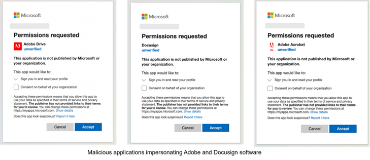 Malicious applications impersonating Adobe and Docusign software