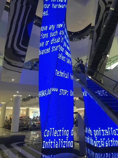 This image shows the same ad-pillar, but from another direction.