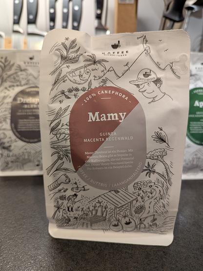 A bag of espresso beans from "Die Kaffeemacher:innen": Mamy