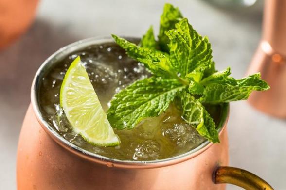 An Irish mule in a copper jar.