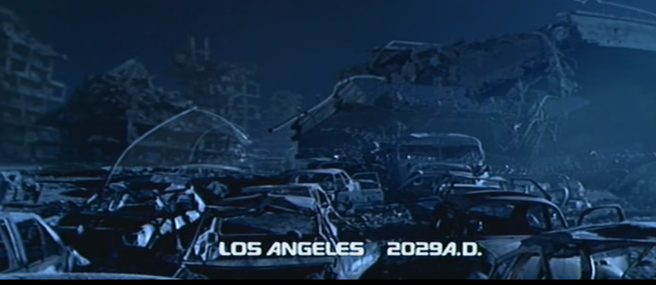 terminator 2, 1991, opening scene