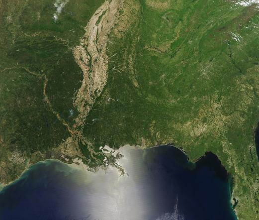 aerial image - the Mississippi alluvial plain