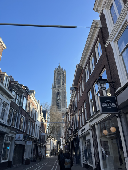 De dom tegen een strakblauwe lucht.