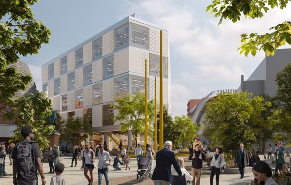 Artist's impression of the 'public sector hub' office development which will become the new home for Swansea Council