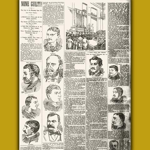 Part of the front page of New Orleans Daily Picayune issue of March 14, 1891.