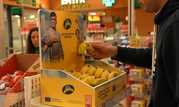 Plátano de Canarias en un supermercado Alcampo ()