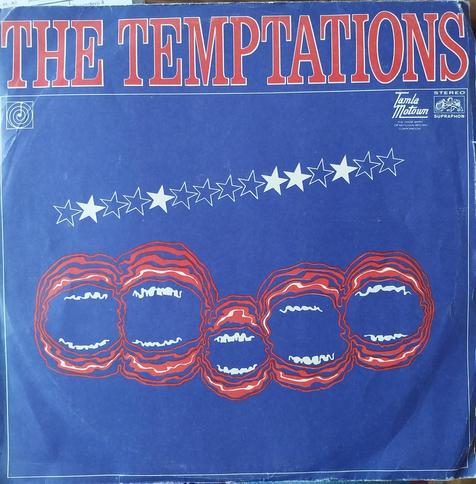 A blue and red LP cover. The Temptations