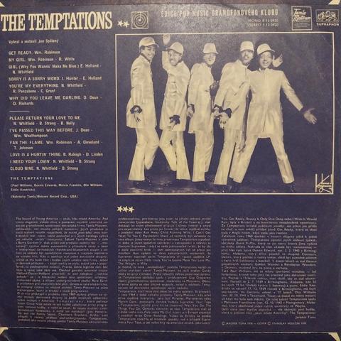 A rear cover of The Temptations LP