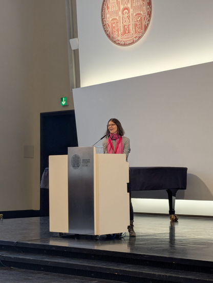Susanna Weber giving her keynote talk
