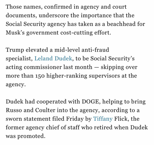 Screenshot from news article pertaining to DOGE worker Scott Coulter (from Fortune magazine).