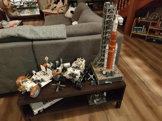 a small table with a lot of lego