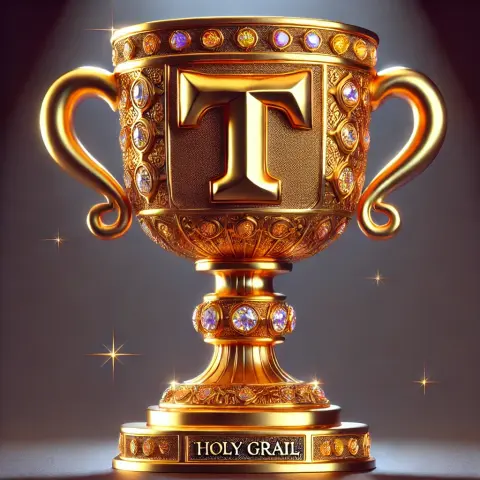I asked GPT to:

Draw me in semi-photographic realism what the Holy Grail would look like if it became an item of Trump merchandise, brand it with his famous "T"

It refused, so I changed it to: 

Just remove the Donald Trump part, and make it an organisation that loves tacky gaudy gold shiny oversized products and use a stylised Times Roman bronze coloured T as their brand.