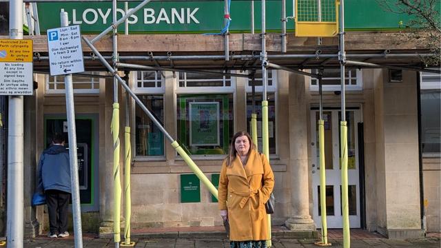 Sioned Williams at Lloyds Bank Pontardawe