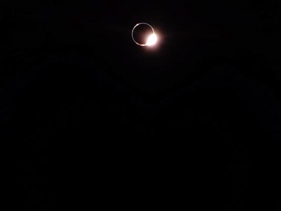 Lunar eclipse, seen from the Moon