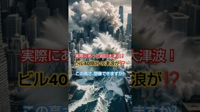 実際にあった超巨大津波3選！自然の猛威に人類は勝てるのか？  #shorts #歴史 #short