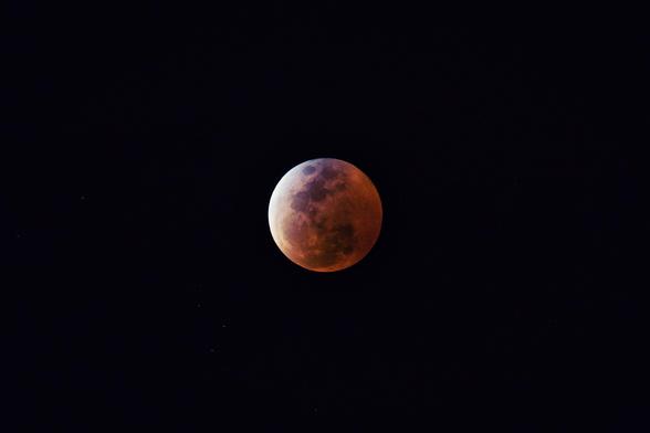 The moon during a lunar eclipse.