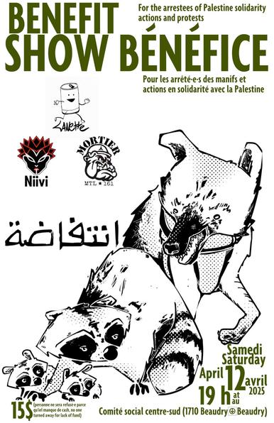 Show bénéfice pour les arrêté·e·s des manifs et actions en solidarité avec la Palestine