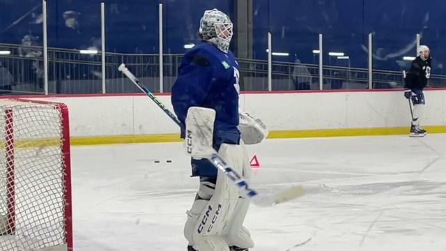 Raw Footage: Thatcher Demko participates in Canucks practice (March 14, 2025)