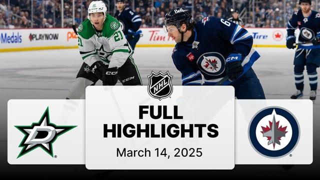 NHL Highlights | Stars vs. Jets | March 14, 2025