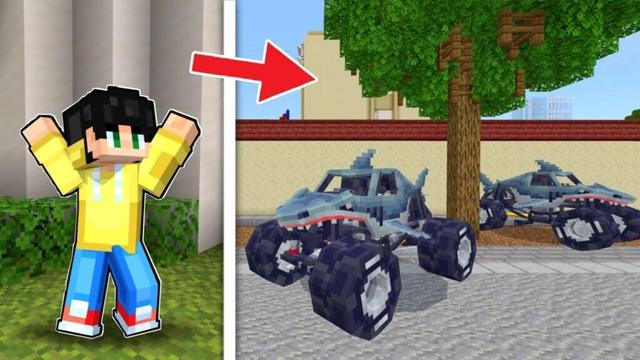 BUMILI Ako NG MEGALODON MONSTER TRUCK sa Minecraft PE