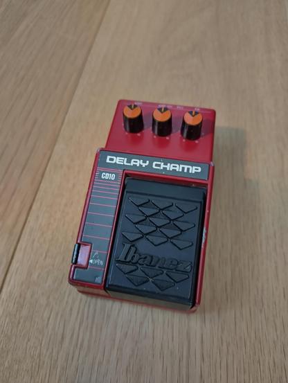 Photo of an Ibanez CD10 Delay Champ analog delay.
