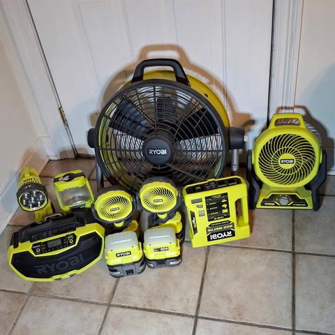 My "Storm Kit", all Ryobi.