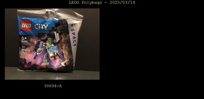 Polybag pic

30694 City - Space Science Mech