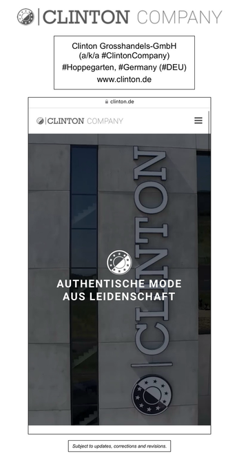 Company website information for the Clinton Company (Hoppegarten, Germany).