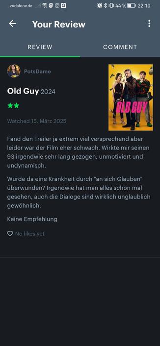 Filmbewertung old guy