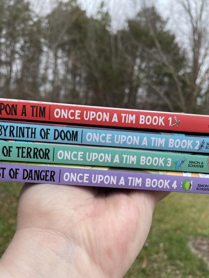🌟 Once upon a Tim (Book 1)

🌟 The Labyrinth of Doom (Book 2)

🌟 The Sea of Terror (Book 3)

🌟 The Quest of Danger (Book 4)