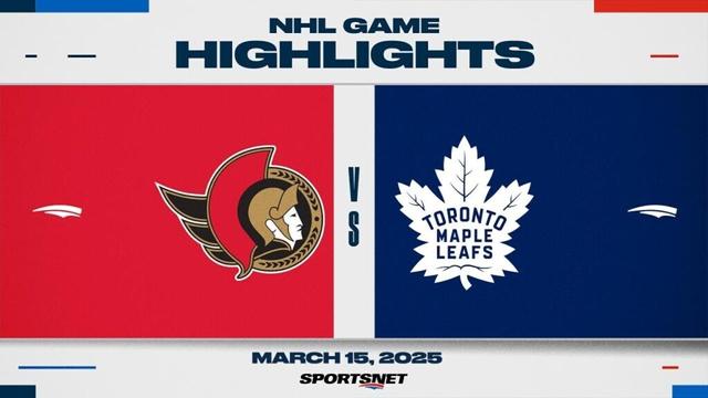 NHL Highlights | Senators vs. Maple Leafs - March 15, 2025