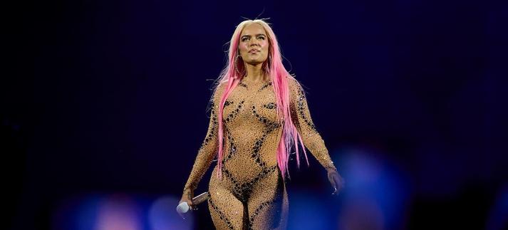 Karol G, en su concierto en el Bernabéu en 2024. / Borja B. Hojas