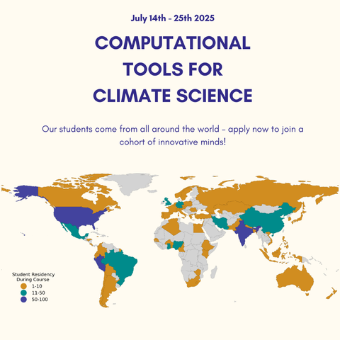 Map showing the rich array of countries our students stem from.