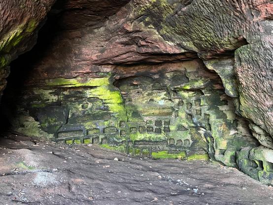 A cave which had been used as a doo cot.