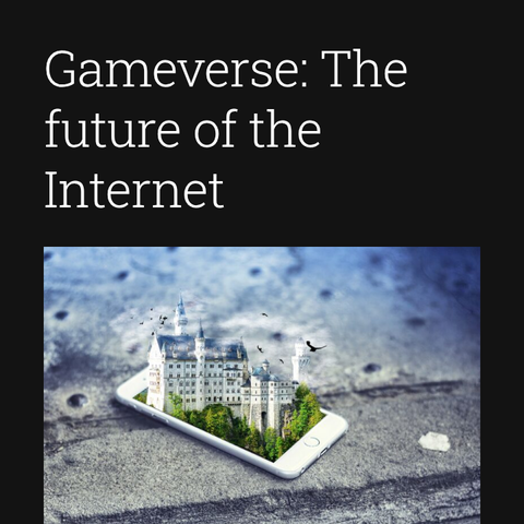 A screenshot of the site. The featured image of this pist is a smartphone with a castle emerging from it