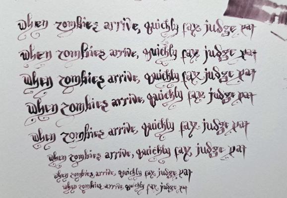 when zombies arrive, quickly fax judge pat
pangram, looks so clean.
Emulsion is everything.
Acrylic paints, water, ink traces