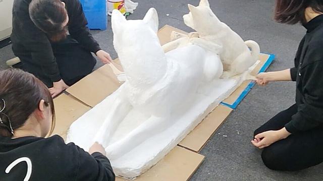 秋田犬会館配信！(最初色塗り)