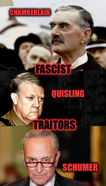 Fascist Traitors
Portrait of Chamberlain
Portrait of Quisling
Portrait of Schumer