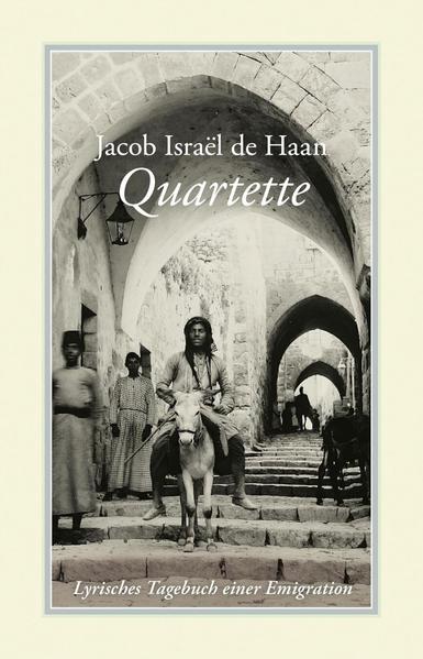 Book cover showing ancient photograph of a man riding a donkey through the gated of Jerusalem