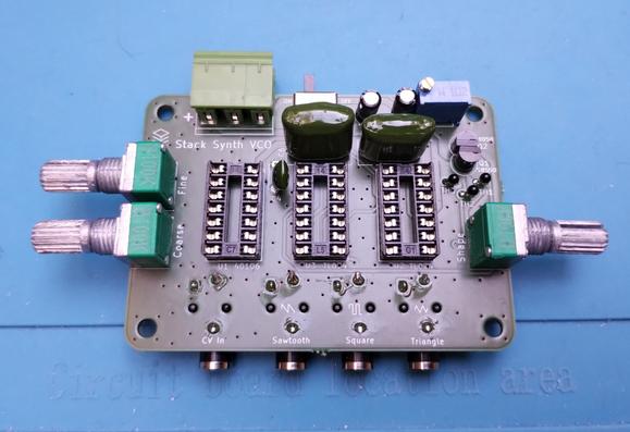 the finished board from the top, without the ICs.