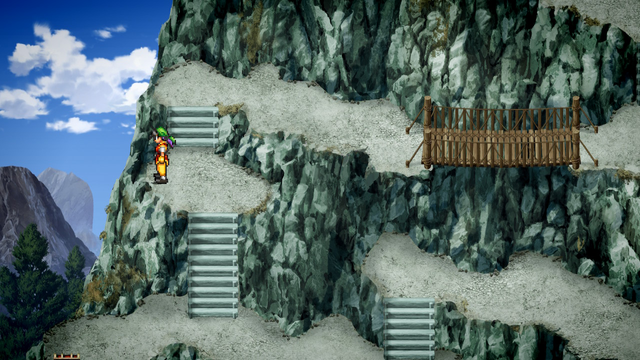 Suikoden HD screenshot on a mountain path