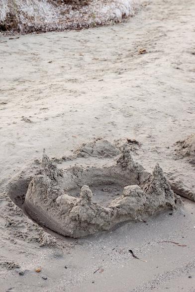 A castle made of sand