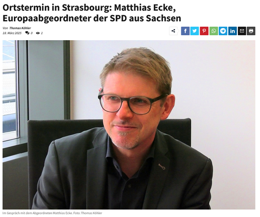 Im Gespräch mit dem Abgeordneten Matthias Ecke. Foto: Thomas Köhler